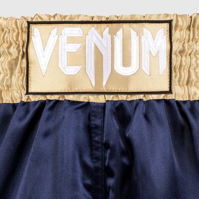 Тайські шорти Venum Classic Muay Thai Shorts Navy Blue Gold, M