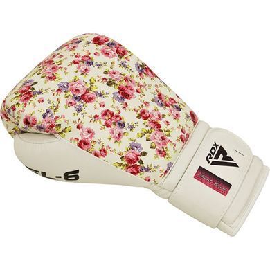 Женские боксерские перчатки RDX FL5 Floral Boxing Gloves White, 10 oz