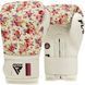 Женские боксерские перчатки RDX FL5 Floral Boxing Gloves White, 10 oz