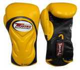 Боксерские перчатки Twins Velcro Extra Design BGVL6 Black Yellow, 16 oz