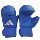 Рукавички для карате Adidas з захистом великого пальця з ліцензією WKF | синій | 661.23