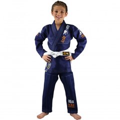 Детское кимоно для бразильского джиу-джитсу Boa Leao V2 Темно-синее, M3, M3