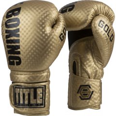 Боксерские перчатки TITLE Gold Series Stimulate Золотистые, 12oz, 12oz