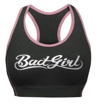 Топ жіночий спортивний Bad Girl Sports Bra Black Pink, Чорний, XS