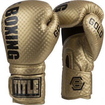 Боксерські рукавички TITLE Gold Series Stimulate Золотисті 12oz