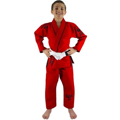 Детское кимоно для бразильского джиу-джитсу Boa Leao Mata Красное, M1, M1