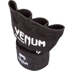 Гелевые бинты-перчатки Venum Kontact Черные с белым, Универсальный