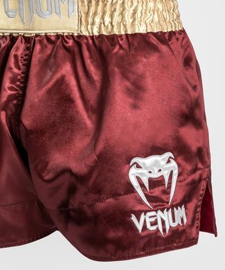 Шорты для тайского бокса Venum Muay Tha&iuml; Short Classic Burgundy Gold White, XS