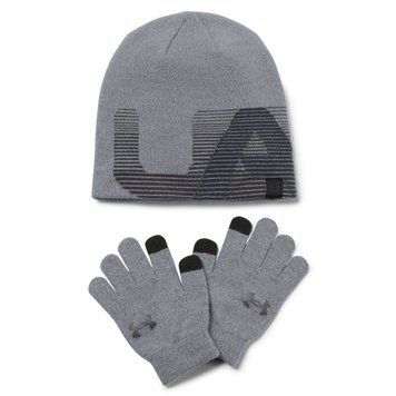 Детский зимний комплект Under Armour Beanie & Glove Combo Steel