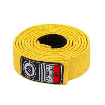 Детский пояс для кимоно Peresvit Kids BJJ Gi Belt Solid Yellow, Жёлтый, M0