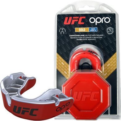Детская капа OPRO Self-fit UFC Full Pack Junior Gold Черная