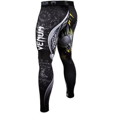 Компресійні штани Venum Viking 2.0 Spat Black Yellow, Чорний, XXL