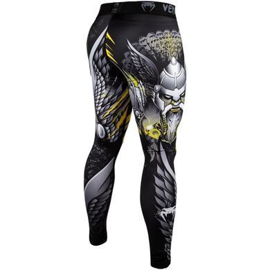 Компресійні штани Venum Viking 2.0 Spat Black Yellow, Чорний, XXL