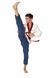 Добок для тхеквондо ADIDAS POOMSAE для хлопців | біло-синій | adiTPYM02