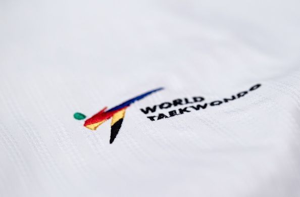 Добок для тхеквондо ADIDAS POOMSAE для хлопців | біло-синій | adiTPYM02