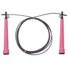 Скакалка скоростная с подшипником и стальным троссом Zelart CM-J604 Розовая