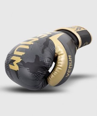 Боксерские перчатки Venum Elite Dark Camo Gold, 8 oz