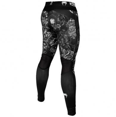 Компрессионные штаны Venum Art Spats Black White, Черный, S