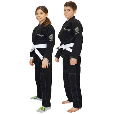 Детское кимоно для бразильского джиу-джитсу Firepower Ukraine Черное, М00, M00