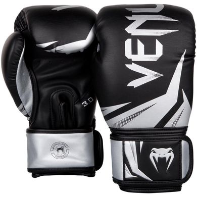 Боксерські рукавички Venum Challenger 3.0 Чорні з сріблястим, 10oz, 10oz