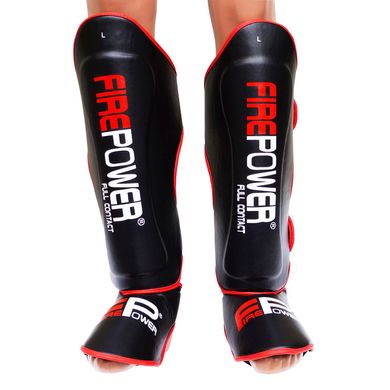 Захист ніг FirePower FPSGA8 Чорний з червоним, S, S
