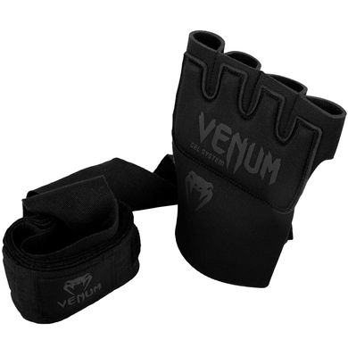 Гелеві бинти-рукавички Venum Kontact Чорні з чорним, Універсальний, Універсальний