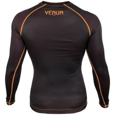 Компресійна футболка Venum Contender 3.0 Compression T-shirt Long Sleeves Black/Orange, Чорний-Помаранчевий, S