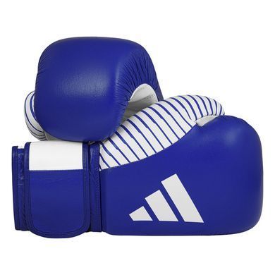 Рукавички Adidas для боксу та кікбоксингу з ліцензією Wako | синій/білий | adiKBWKF200