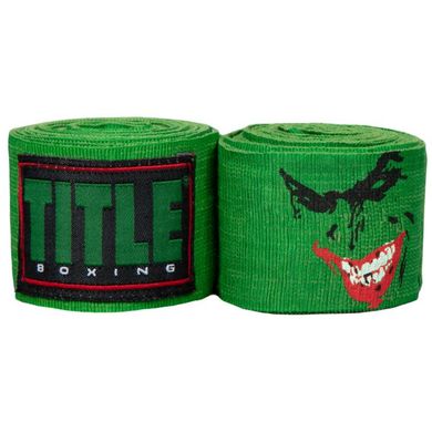 Бинты боксерские эластичные TITLE Boxing Elastic Jester Green/White, 4,5м, 4,5м