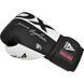 Боксерские перчатки RDX F4 Boxing Gloves Hook & Loop White Black, 14 oz