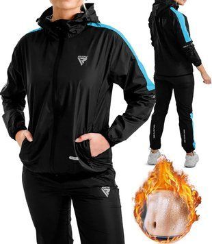 Женский костюм-сауна RDX H1 Weight Loss Sauna Suit Sky Blue, L