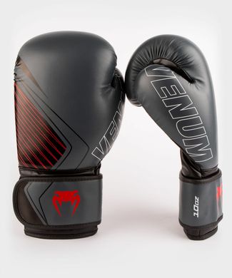 Боксерські рукавички Venum Contender 2.0 Сірі з червоним, 14oz, 14oz