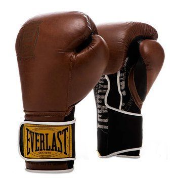 Боксерские перчатки Everlast 1910 Training Gloves Hook and Loop Brown, 12 oz
