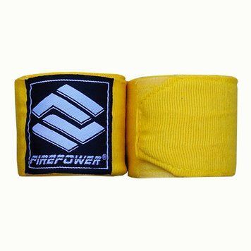 Бинты боксерские эластичные FirePower FPHW5 Желтые 3м