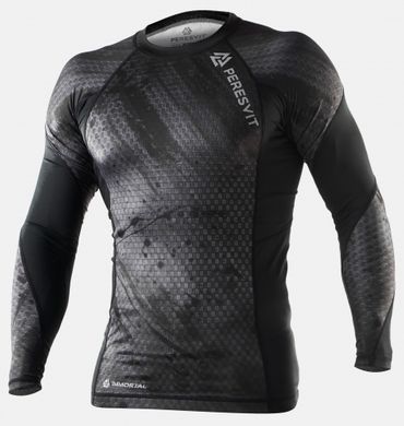 Рашгард Peresvit Immortal 2.0 Rashguard Long Sleeve Black Rain, Черный-Серый, L
