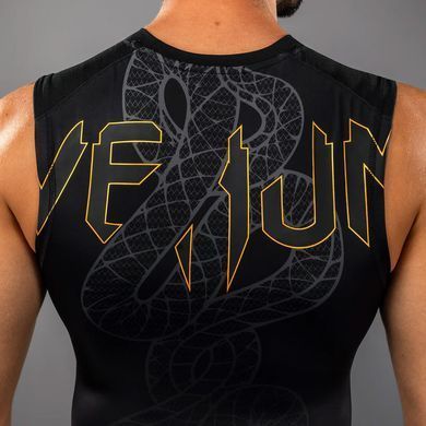 Рашгард Venum Serpenti Sleeveless Rashguard Black Silver Gold, Чорний, XL