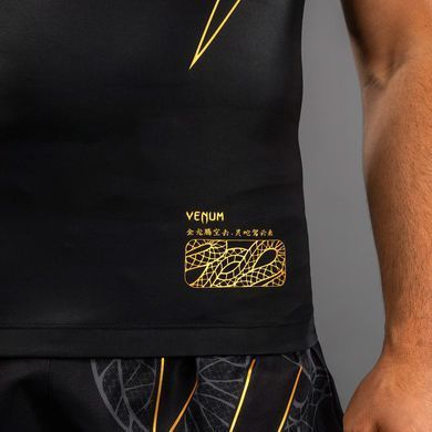 Рашгард Venum Serpenti Sleeveless Rashguard Black Silver Gold, Чорний, XL