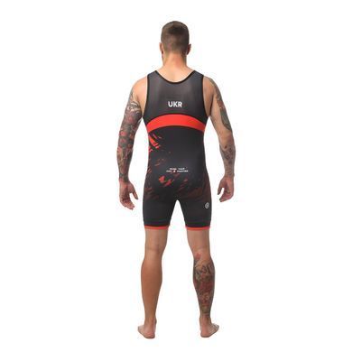 Борцовское трико Peresvit Turmoil Wrestling Singlet Red Black, Черный-Красный, M