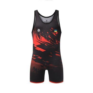 Борцовское трико Peresvit Turmoil Wrestling Singlet Red Black, Черный-Красный, M