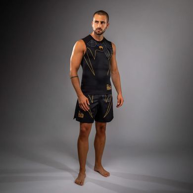 Рашгард Venum Serpenti Sleeveless Rashguard Black Silver Gold, Чорний, XL