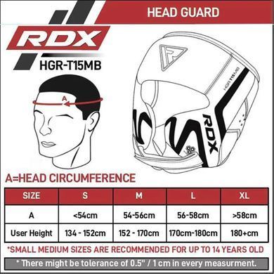 Шолом RDX T15 Noir Cheek Protector Head Guard Black, S
