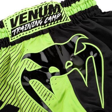 Шорты для тайского бокса Venum Training Camp 2.0 Muay Thai Shorts Black Neo Yellow, XS