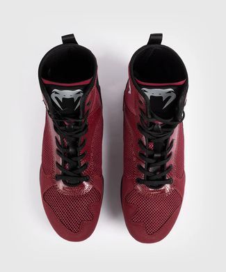 Боксёрки Venum Elite Boxing Shoes Wine Lees Silver Logo, 38
