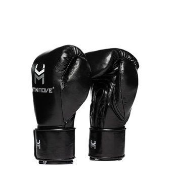 Боксерские перчатки Hit N Move Horse Hair Boxing Gloves (Hook and Loop) Black, 14 oz
