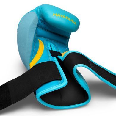Боксерские перчатки Hayabusa T3 Boxing Gloves Blue Yellow, 12 oz