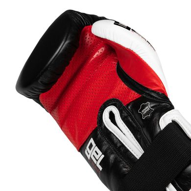 Боксерські рукавички TITLE GEL E-Series Training/Sparring Чорні з білим і червоним, 12oz, 12oz