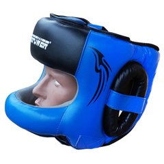 Шлем боксерский для тренировок с бампером Firepower FPHG6 Синий, Универсальный, Універсальний