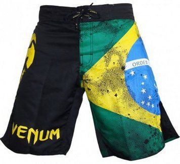 Шорти Venum Brazilian Flag Fightshorts - Black, Чорний-Зелений, XS