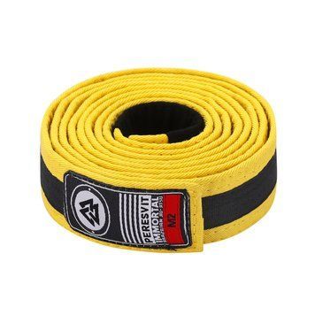 Детский пояс для кимоно Peresvit Kids BJJ Gi Belt Yellow Black Stripe, Желтый-Черный, M1