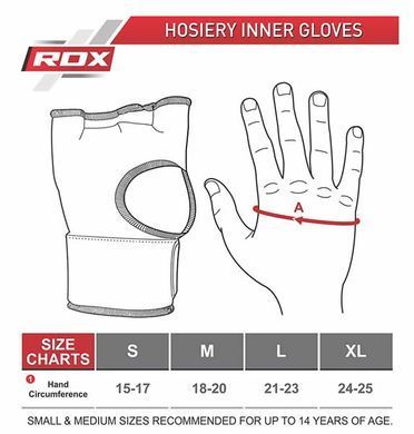Гелеві бинти RDX Hosiery Gel Padded Inner Gloves Black, XL